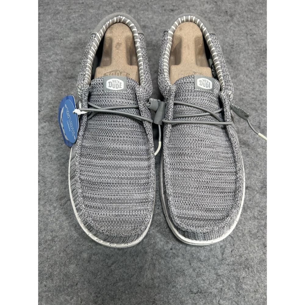 NEW - Hey Dude Wally Stretch Sox Shoes Grey Men's Size: 10 EE